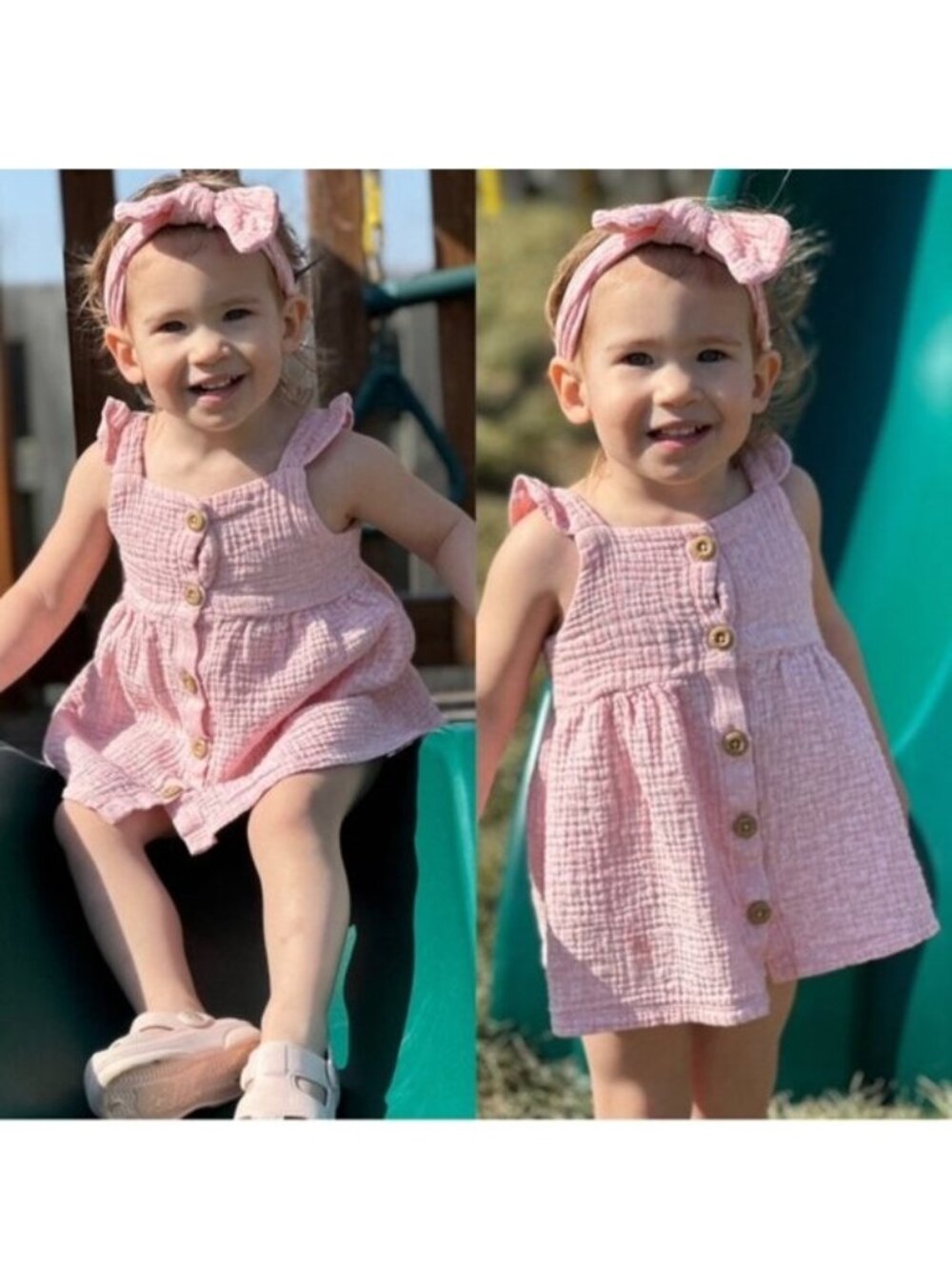 Rabbit + Bear By Emily & Oliver | Pink Floral 3 Piece Dress Set | Size 18 Months